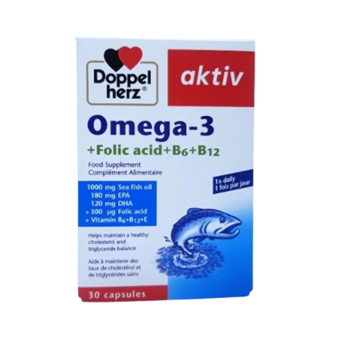 Omega-3 + Folic acid + B₆ + B₁₂