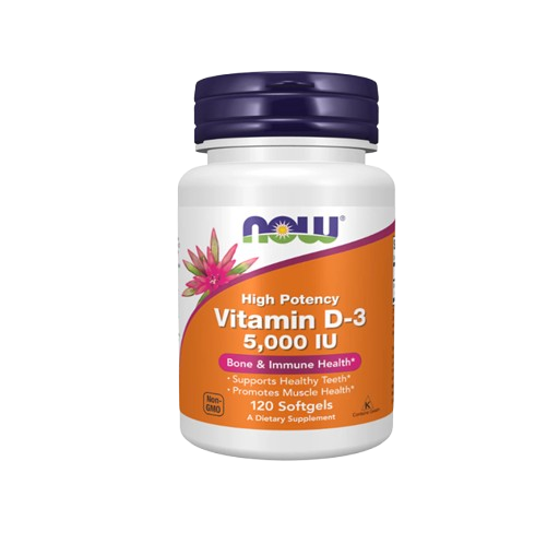 NOW_Vitamin_D3_5000_ NOW Vitamin D3 5000 iu 120's - Image 1