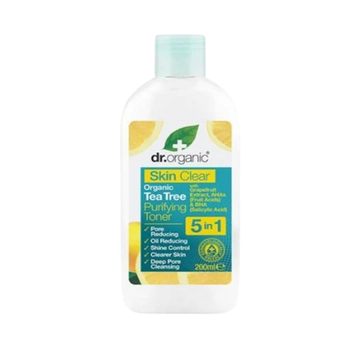 Dr Organic Skin Clear 5 in 1 Tea Tree Purifying Toner 200ml