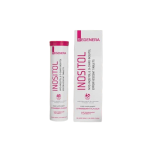 Regenera Inositol supplement bottle and matching white box with pink accents, labeled strawberry flavour.