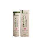 Two Regenera magnesium supplement containers—a white bottle with a green cap and a matching white box—set against a black background.