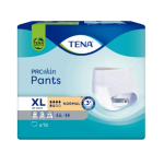Packaging for TENA ProSkin Pants XL Normal incontinence underwear; shows a white absorbent pant and a 15-count label on a blue-green box.