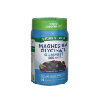 Bottle of Nature's Truth Magnesium Glycinate Gummies, 60 gummies, 200 mg each (delicious sour grape)