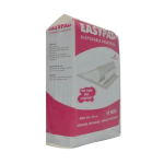 Box of EasyPad disposable underpads, pink-and-white packaging, standing upright with product image and branding visible.