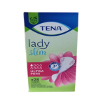 TENA Lady Slim Ultra Mini box with pink flowers, 28 liners