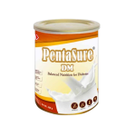 Can of PentaSure DM balanced nutrition for diabetes with an orange and white label.